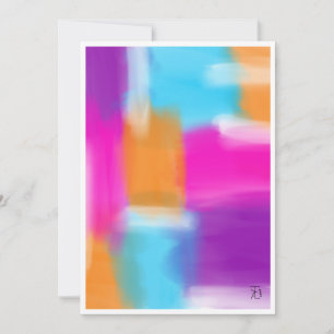 Carte de vacances Abstraite minimaliste Vibrant