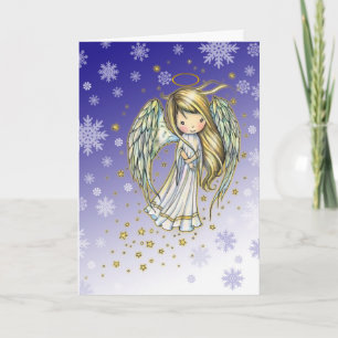 Carte de vacances Angel Snowflake mignon Art Whims