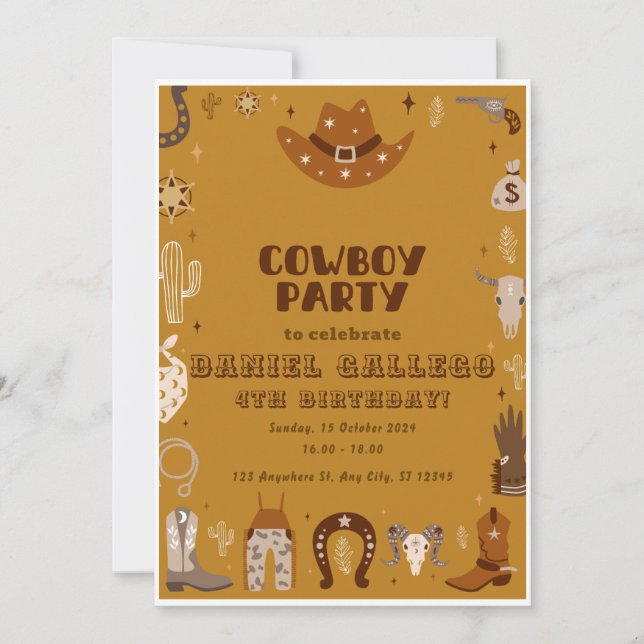 Carte de vacances appartement CowBoy (Devant)