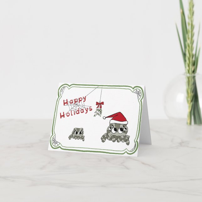 Carte de vacances araignées idiotes (Devant)