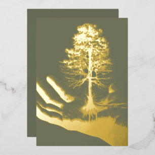 Carte de vacances Arbre de Vie Gold Foil