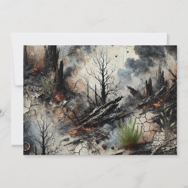 Carte de vacances artistique et plate (Devant)