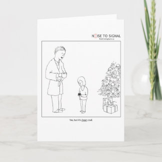 Carte de vacances au charbon "propre"