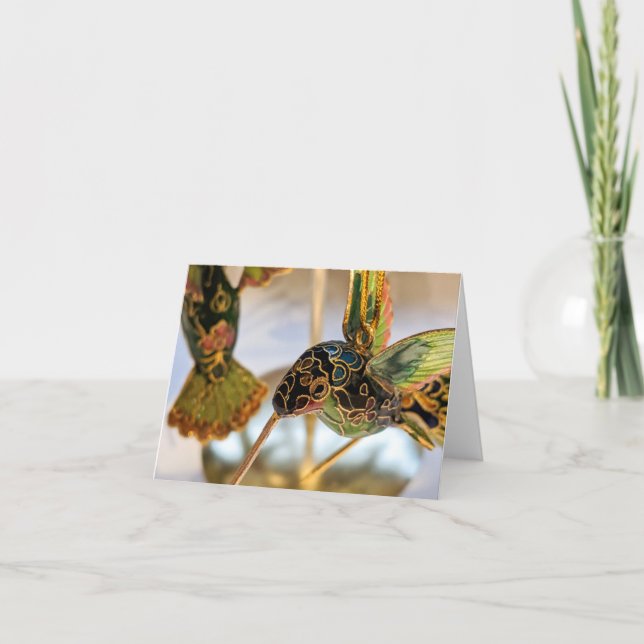 Carte de vacances avec ornement de colibri (Devant)