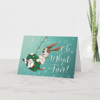 Carte de vacances Basset Hound - Oh What Fun!