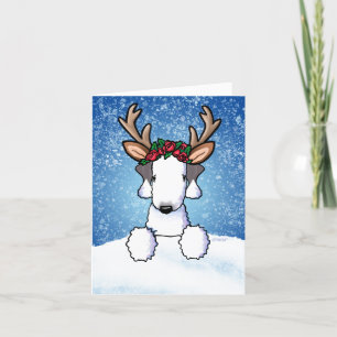 Carte de vacances Bedlington Reindeer