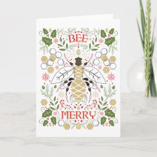Carte de vacances Bee Merry