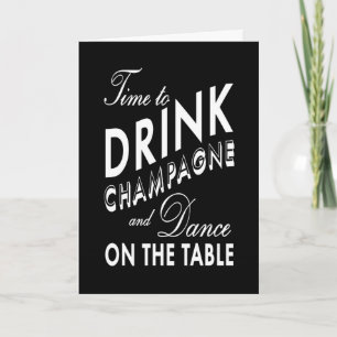Carte de vacances Black & White Time to Drink Cham