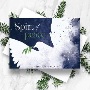 Carte de vacances bleu Dove Spirit of Peace