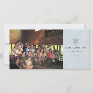 Carte de vacances Blue and Grey Snowflake