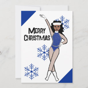 Carte de vacances Blue Snow Dancer B