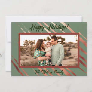 Carte de vacances Boho Desert Green
