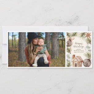 Carte de vacances Boho Ornement Surround Flat