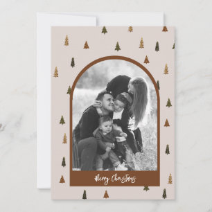 Carte de vacances Boho Retro Christmas Tree Arche