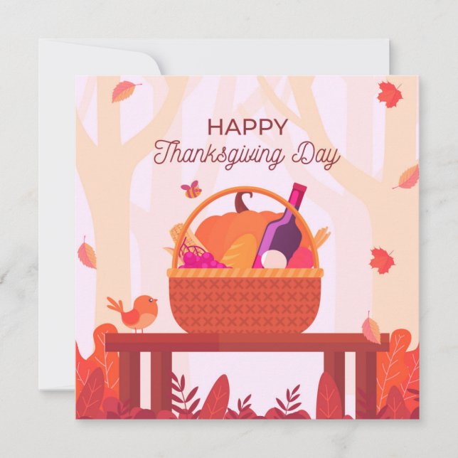 Carte de vacances bon thanksgiving (Devant)
