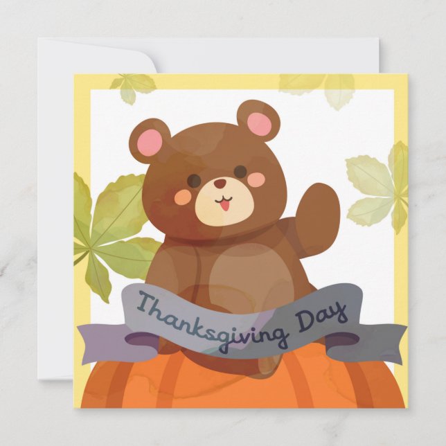 Carte de vacances bon thanksgiving (Devant)