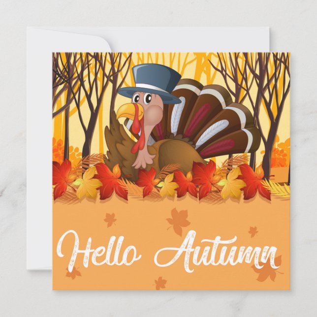 Carte de vacances bon thanksgiving (Devant)