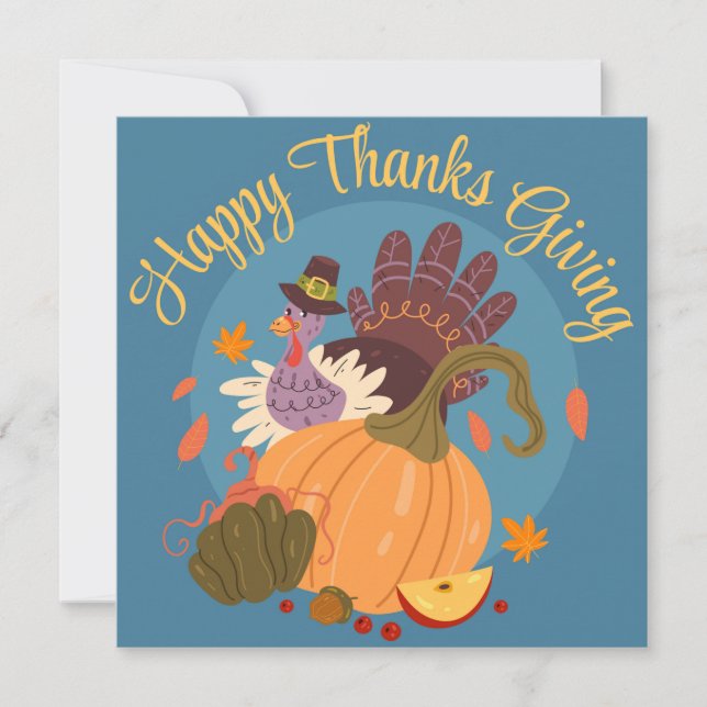 Carte de vacances bon thanksgiving (Devant)