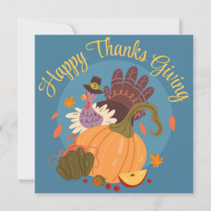 Carte de vacances bon thanksgiving