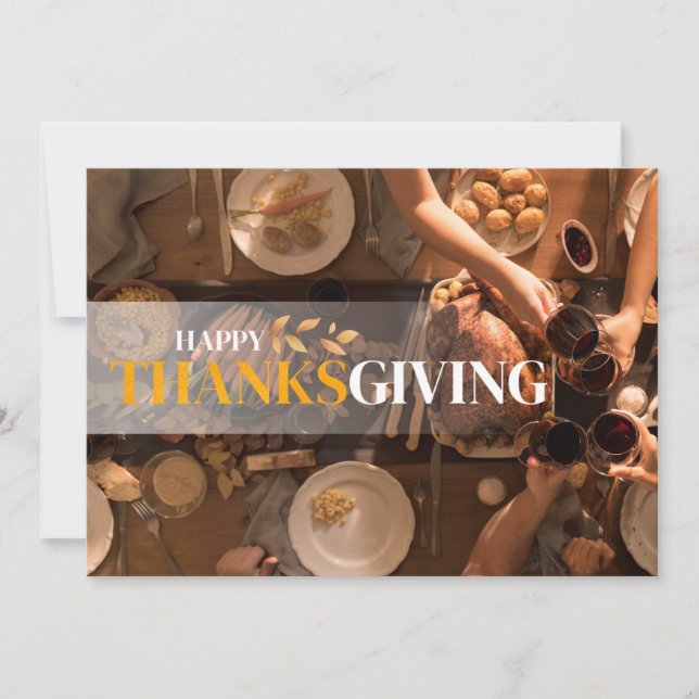 Carte de vacances bon thanksgiving (Devant)