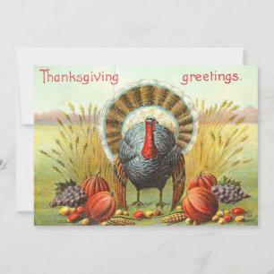 Carte de vacances bon thanksgiving Turquie