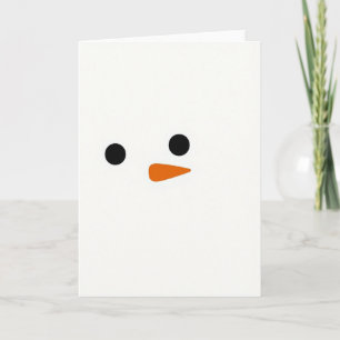 Carte de vacances bonhomme de neige mignon