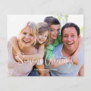 Carte de vacances Bonnes Fêtes photo budget