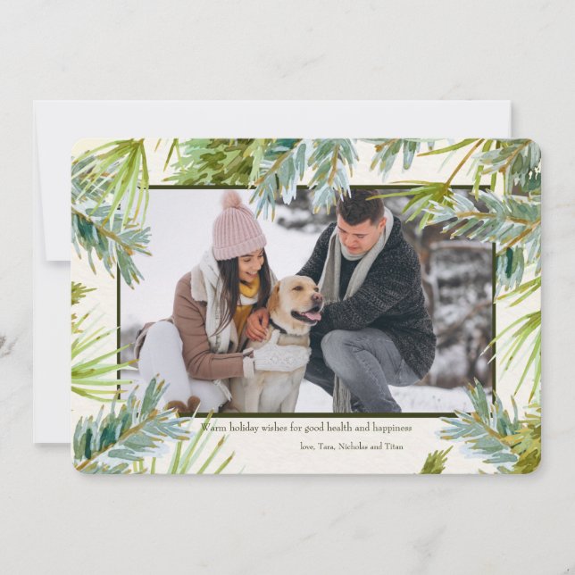 Carte de vacances Boughs of Pine Photo (Devant)