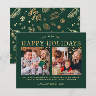 Carte de vacances Budget Green Gold Two Photo