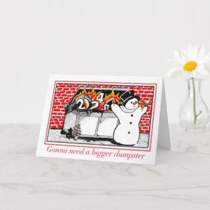 Carte de vacances Burning Dumpster