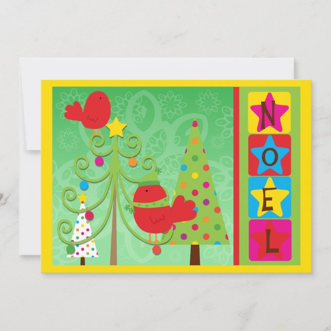 Carte de vacances Cardinal Rouge personnalisable (Devant)