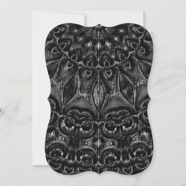 Carte de vacances Charcoal Mandala (Devant)