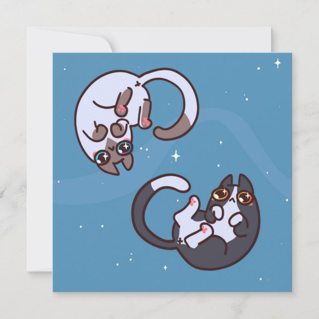 Carte de vacances Chats Mignons (Devant)