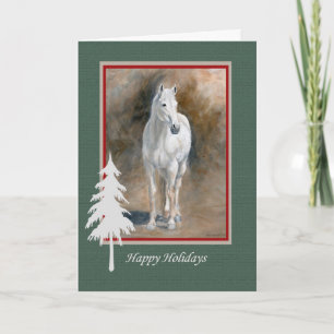 Carte de vacances Cheval gris OTTB