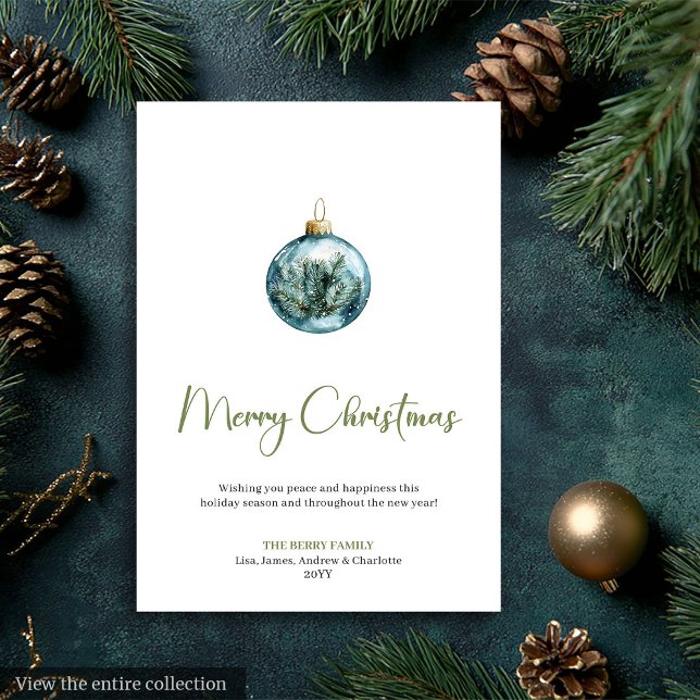 Carte de vacances chic bohème scandinave terreuse (Chic Bohemian Earthy Scandinavian Holiday Card)