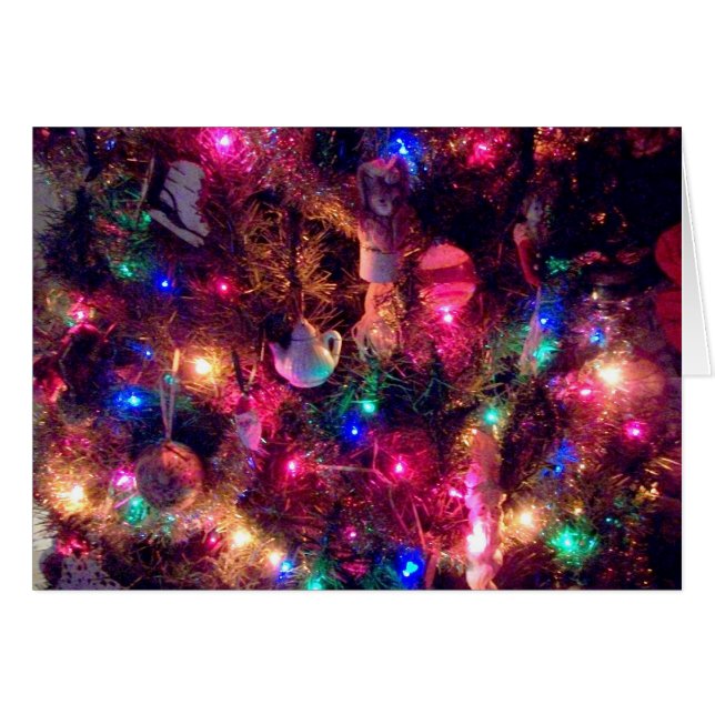 Carte de vacances 'Christmas Glow' - Beauté et mag (Devant horizontal)