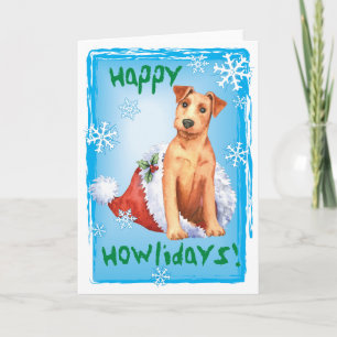 Carte de vacances Christmas Irish Terrier