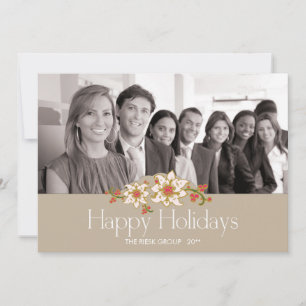 Carte de vacances classique White Poinsettia