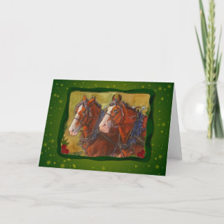 Carte de vacances Clydesdale Draft Horse