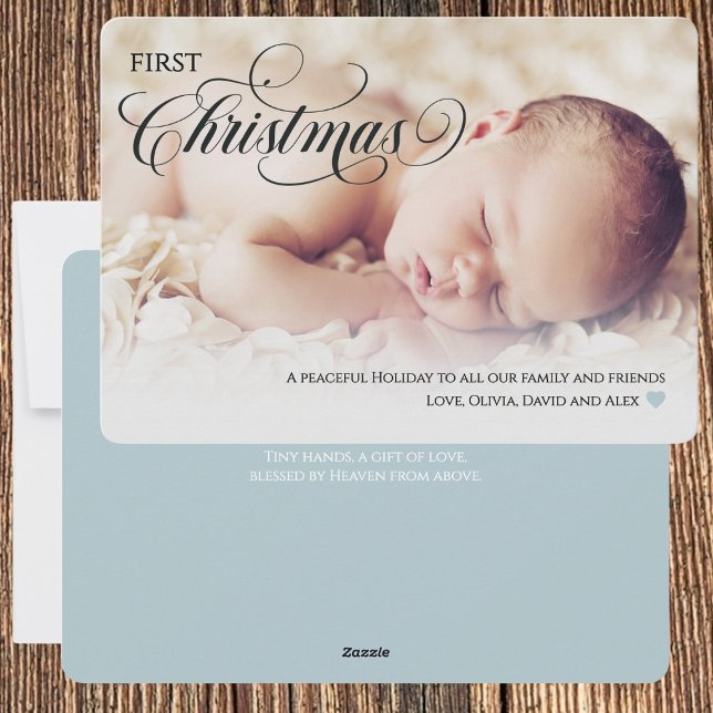 Carte de vacances Coeur de Noël pour bébé (Créateur téléchargé)
