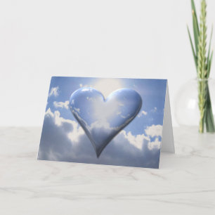Carte de vacances Coeur et Nuages Valentine