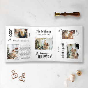 Carte de vacances Collage photo de Noël unique