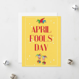 Carte de vacances colorée d'April Fools' Day