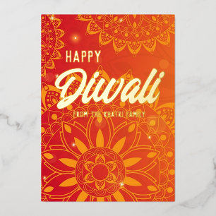 Carte de vacances colorée Diwali Happy