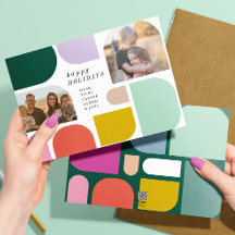 Carte de vacances colorée Maximaliste Appartement