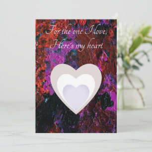 Carte de vacances colorée Valentine Art Flat