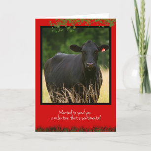 Carte de vacances Cow Valentine