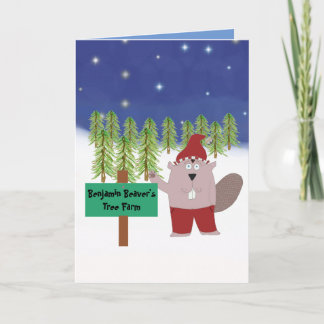 Carte de vacances Cute Beaver