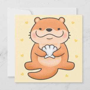 Carte de vacances Cute Otter