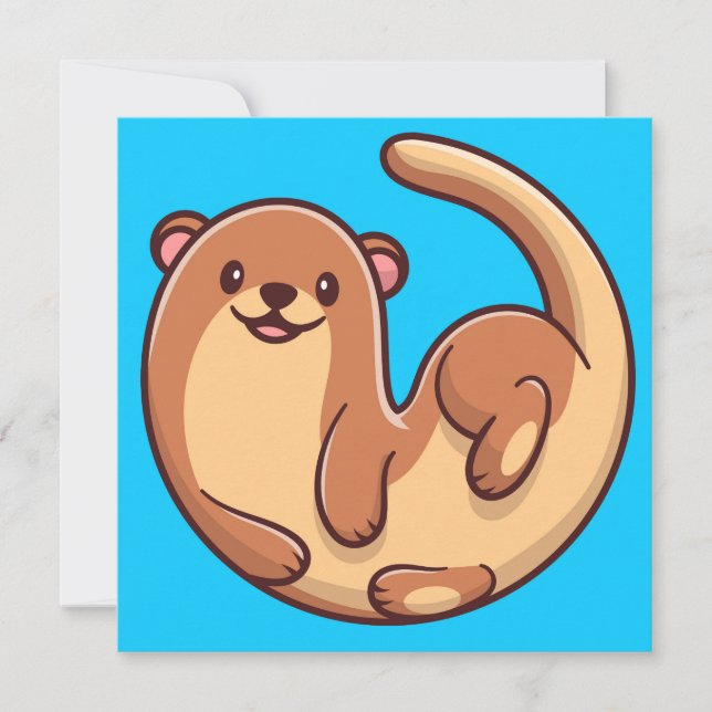 Carte de vacances Cute Otter (Devant)